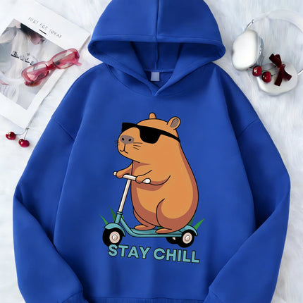 Funny Stylish Capybara Fashion Design Sweatshirt Children's Hoody for Boys Girls Autumn Winter Casual Hoodies