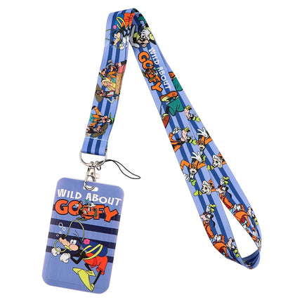 Mickey mouse Neck Keychain Necklace Webbings Ribbons Anime Cartoon Neck Strap Lanyard ID badge Holder Keychain Lanyards kids