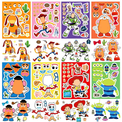 16Sheets Disney Toy Story Graffiti Stickers Exquisite Fashion DIY Toys Secret for Bottle Scrapbook Travel Bag Aesthetic Decals