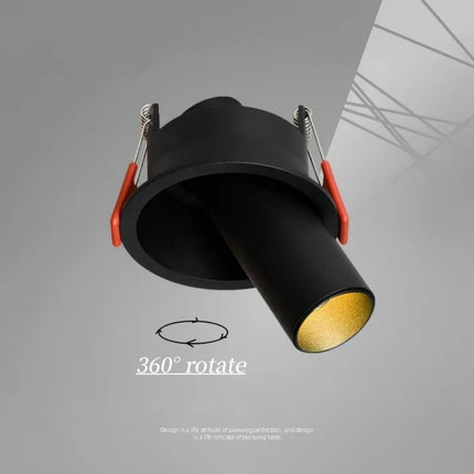 Recessed LED Long downlight spotlight  10W12W 15W Dimmable Anti-glare 360° Rotation COB chip AC110V220V Ceiling Lamp Home busine