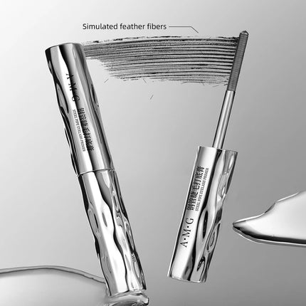 Metal Iron Lashes Mascara Waterproof Silk Fiber Mascara Black Long Curling Eyelash Extensions Non-clumping Eyes Makeup Cosmetics