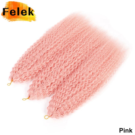 Crochet Hair Afro Curls Braiding Hair Extensions Synthetic African Braided Hair For Braids Kinky Curly Soft Ombre Pink Purple