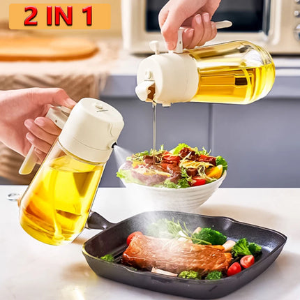 Press Type Glass Oil Spray Oil Bottle Spray Oil Dispenser Oil Jar BBQ Kitchen Baking Roasting Picnic Kitchen Tool Glass Oil Spra