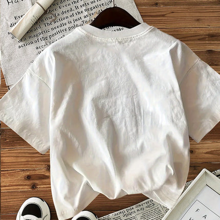 Women's Vintage Queen Hearts Graphic Print T-Shirt Short Sleeve Crew Neck Casual Top Fit Tee for Summer Heart Retro Card Design