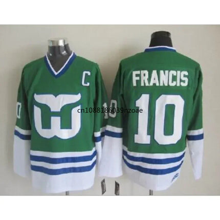 Ron Francis Jersey 10 Hartford Whalers Retro Ice Hockey Jerseys 9 Gordie Howe Jersey Old Team Sweater All Stitched Us Mens M-3XL