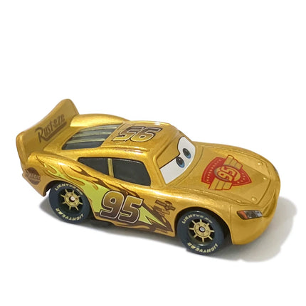 Disney Alloy Car Anime Figure Lightning McQueen Fire Fighting Truck Racing Car Kids Toys 1:55 Metal Die Casting Birthday Gifts