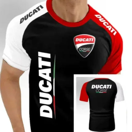 New Ducati Racing Race Men's T-shirt Printed Outdoor Sports Quick Drying Motorcycle Short Sleeved Daily Casual Plus Size T-shirt