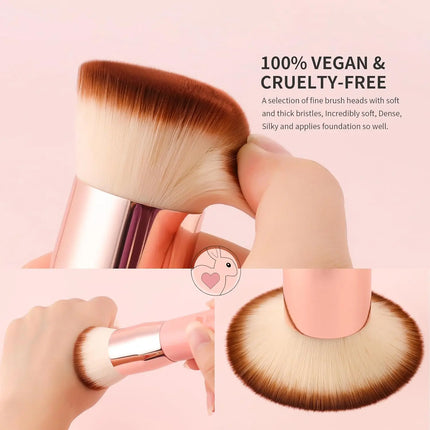 DUcare Foundation Brush Flat Top Kabuki Makeup Brushes Synthetic Hair Liquid Blending Mineral Powder Buffing Stippling Cosmetics