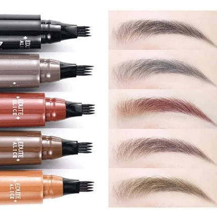 Liquid Eyebrow Pencil Eyebrow Pen Waterproof Fork Tip Eyebrow Tattoo Pencil Long Lasting Professional Fine Liquid EyeBrow Pencil