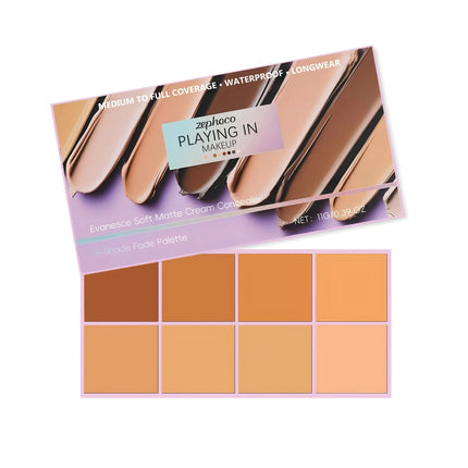 Zephoco Cream Concealer Palette Dark Circles Cover Matte Long Lasting Soft Skin Contouring Face Concealer Makeup Cosmetics 11g