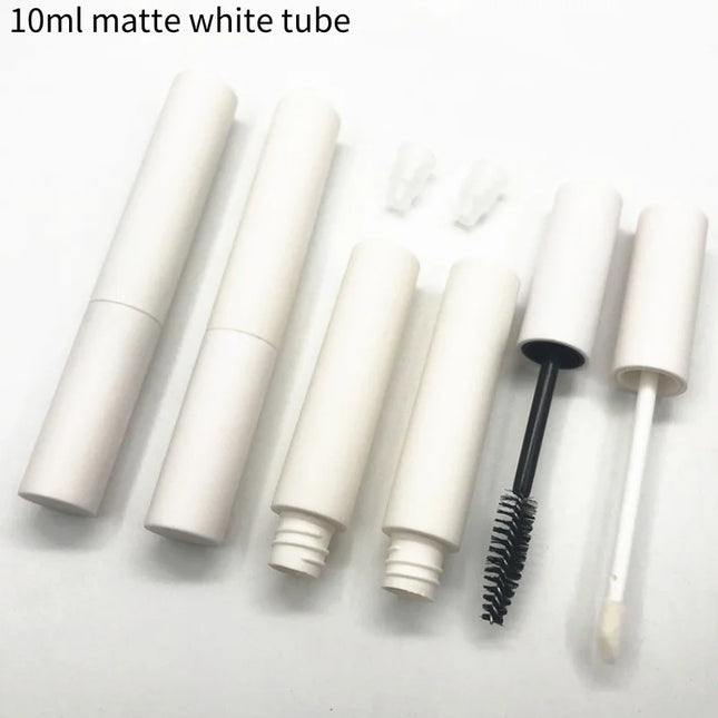 10/30/50/100pcs Empty 10ml Matte White Lip Gloss Tube Eyeliner /Mascara Tubes Eyelash Growth Liquid Tubes Makeup Container