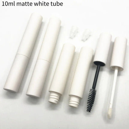 10/30/50/100pcs Empty 10ml Matte White Lip Gloss Tube Eyeliner /Mascara Tubes Eyelash Growth Liquid Tubes Makeup Container