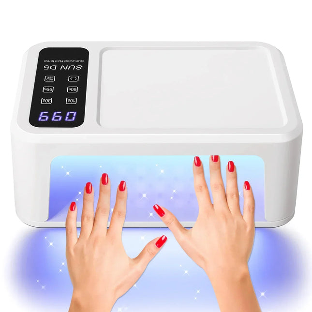 140LEDS Nail Dryer 480W LED UV Nail Lamp For Curing All Gel Nail Polish Motion Sensing Manicure Lamp With Big Space Salon Tool