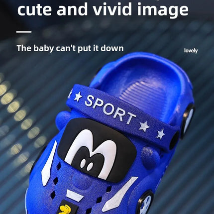 Kids Sandals Hole Children's Shoes Slippers Soft Anti-Skid Cartoon DIY Design Hole Baby Shoes Sandy Beach For Boys Girls