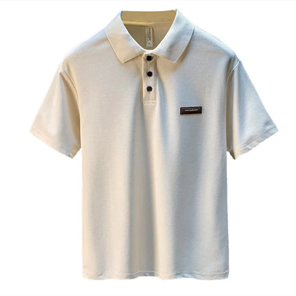 Men's Summer Short-Sleeved Polo Shirt 2025 New Large Simple T-shirt Top Versatile Casual Men's Clothing