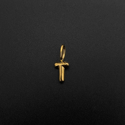 eManco Stainless Steel Gold-plated Charms Modern Style 3D Bubble Alphabet Elements DIY Necklace Bracelet Jewelry Making