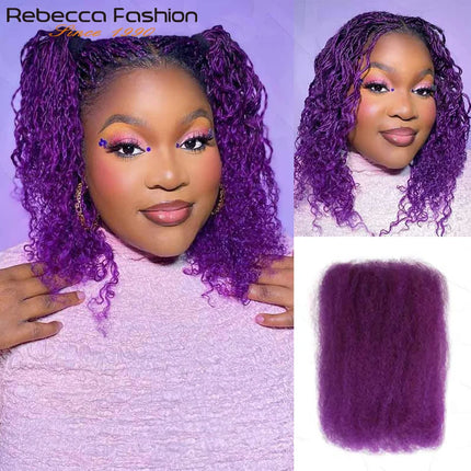 Afro Kinky Bulk Human Hair For Braiding QVR Remy Bulk Hair No Attachment, Soft & Lightweight, Perfect for Boho Box Braids Twists