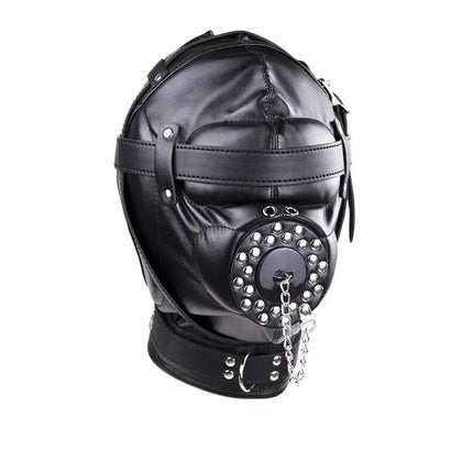 Fetish Hood Harness Bdsm Toys Sex Games Bondage Gear Headgear with Mouth Ball Gag Sex Toys Erotic SEX SM Adult Games