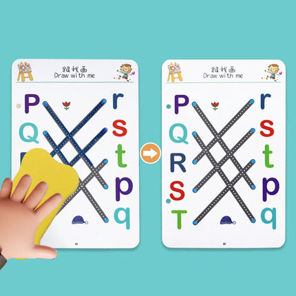 Montessori Math Toys Drawing Tablet Pen Control Hand Training Math Match Game Book Learning Educational Toys For Children Kids