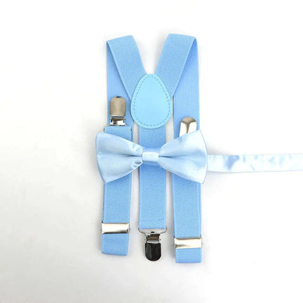 1 Pcs Elastic Suspenders with Tie New Fashion Suspenders Children Boys Girls with Bow Tie Adjustable Straps Accessories for Kids