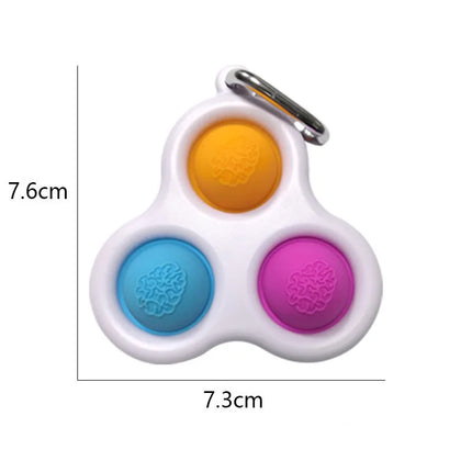 Finger Bubble Music Keychain 2 Pcs  Decompression Fashion Toy Pressable Exercise Board Decompression Key Pendant Birthday Gift ﻿