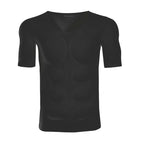 S [weight 45kg-55kg ] / Seamless black short-sleeved abdominal muscles (10th generation muscles are removable)