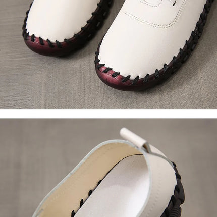 Sneakers Women Shoes Loafers Lace Up Leather Flat New Spring Casual comfortable Mom Shoe Mujer Zapatos Chaussure Femme