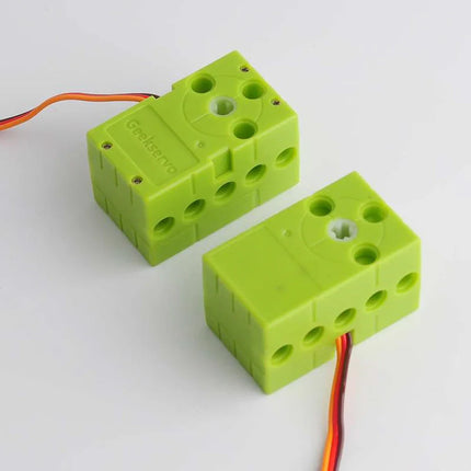 Geekservo 0.7kg Continuous Rotation Servo 360 Degree Forward Reverse Green 4.8V 6V PWM Control Compatible Microbit Smart Block