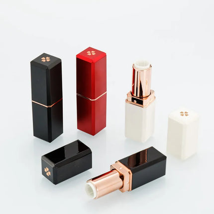 10/30/50/100pcs 12.1mm Four Leaf Clover Lipstick Tube Square DIY Lip Balm Tube Convenient Travel Tools Refillable Bottles