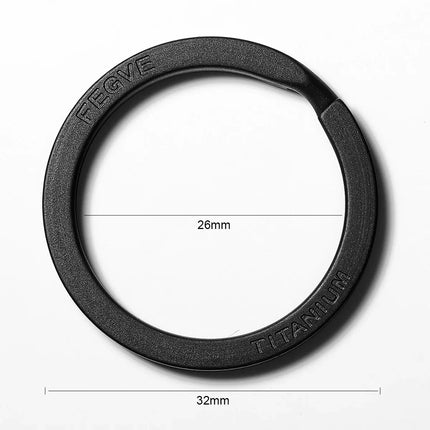 Black Titanium Keyring Car Men Flat Key Chain Rings Holder Lightweight EDC ARC Keychain Buckle for Accessories Gadgets Wholesale