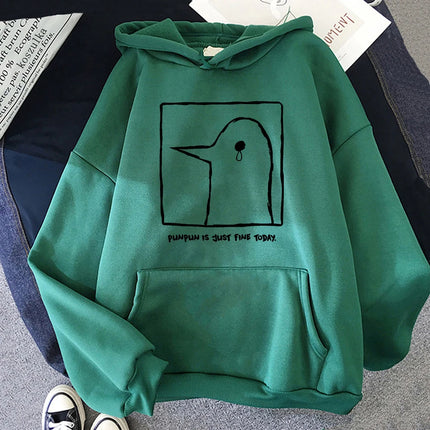 Goodnight Punpun Hoodie Women Harajuku Graphic Kawaii Hoodies Unisex Anime Manga Cartoon Oyasumi Punpun Pullover Sweatshirts