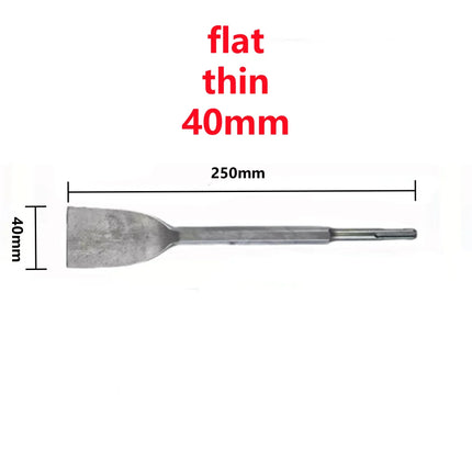 250mm Chisel Set SDS Plus Shank Electric Hammer Drill Bit Point Groove Flat Chisel Masonry Tools for Concrete Brick Wall Rock