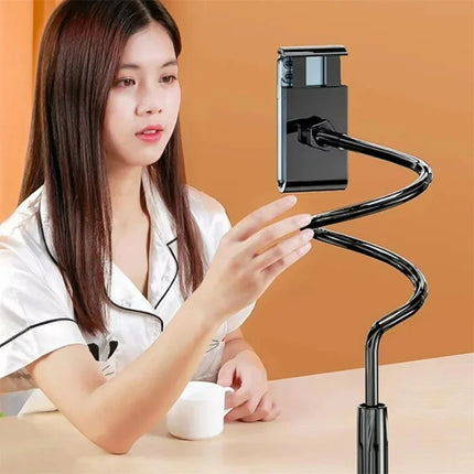 Lazy Gooseneck Long Arm Clip Bracket 360° Flexible Bedside Desktop Overhead Phone Holder For iPhone Samsung Live Stream