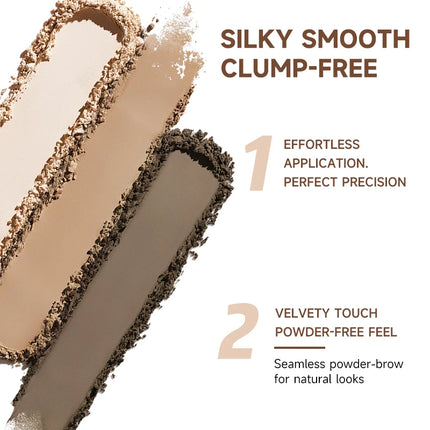 3 Colors Eyebrow Powder Palette - Matte, Smudge-Free Long-Lasting Makeup, Waterproof Long-Lasting,Natural 3D Eyebrow Look