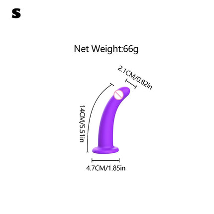 Silicone Anus plug with Strong Suction Cup, Smooth Curve Prostate Massager for Men, Flexible G-Spot & Sphincter Stimulator Toy