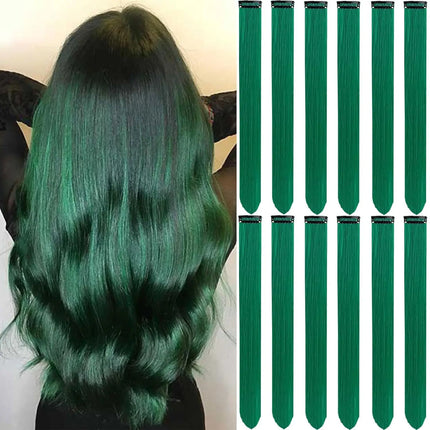 10 pieces of hanging ear dyeing, color clips, hair extensions, chemical fiber synthetic wigs, traceless hair extensions
