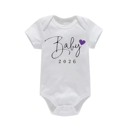 Baby Coming Soon 2026 Announcement Newborn Baby Bodysuit Romper Funny Boys Girls Outfits Body Pregnancy Reveal Clothes