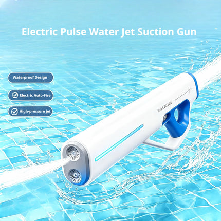 Electric Pulse Auto Burst Water Gun Toy, Auto Water Absorb Large High Pressure Squirt Gun for Kids Outdoor Drifting Play