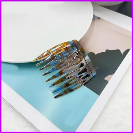 1PC French Hair Side Combs for Women Girls Acetate Hair Accesories Secure and Elegant Hold Hair Clip Hairpieces