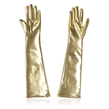 Bdsm Sexy Shiny Gloves Latex Faux Leather Long Gloves Punk Gloves Sexy Cosplay Costume Accessories Adult Toys Erotic Sexy Toys