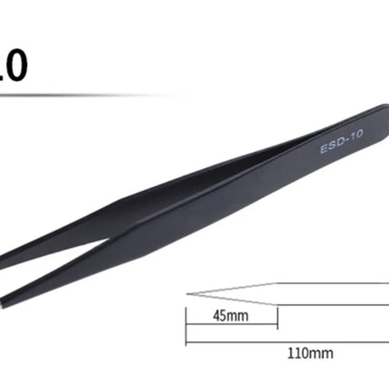 2/6pcs Precision Tweezers Set ESD Anti-Static Stainless Steel Tweezers Repair Tools for Electronics Repair Soldering Craft Tools