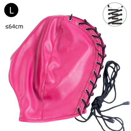 Luxury BDSM Long Sleeve Open Crotch Straitjacket with Full Face Bondage Hood Harness Adult Costume for Fetish Party Sex Toys