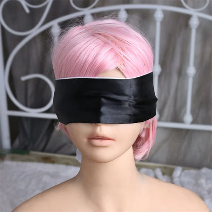 Two-Tone Tied Hands Ribbon Blindfold Eye Covers Erotic Bondage Role Play Accessories Silk Handcuffs Sex Toys For Women Eye Mask