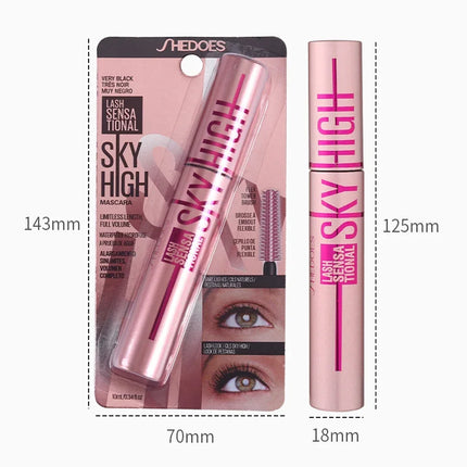 Mascara Long Lasting Waterproof Lengthens Eyelashes Extension Black Lengthening 4D Silk Fiber Cosmetics Eye Lashes Brush Tool