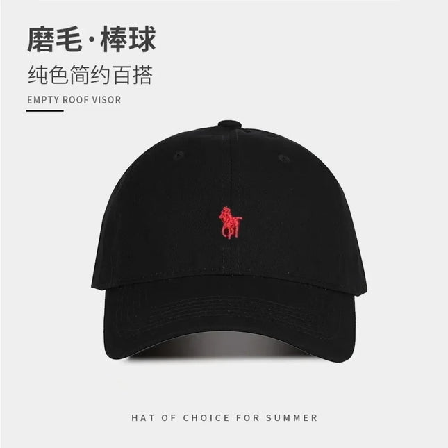 Unisex Polo Cap Cotton Baseball Hat - Embroidered Dad Hat Sun Protection / Casquette Polo Unisexe Coton - Chapeau Baseball