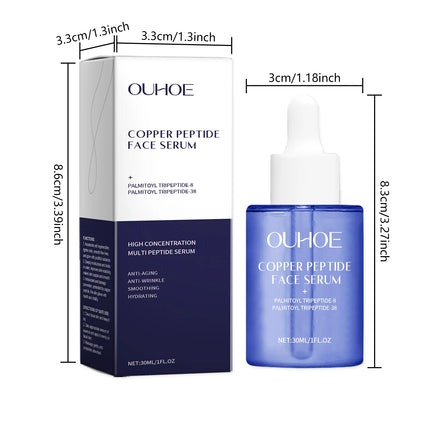 Copper Peptide Facial Serum Firming Skin Lighten Fine Lines Hydrating Moisturizing Smooth Facial Skin Brightening Care Serum