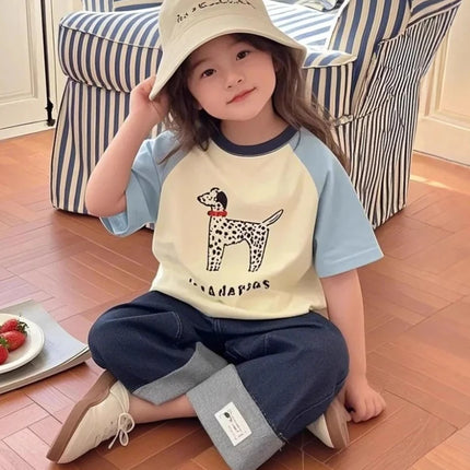 Fashion Kids Summer T-Shirts Toddler Baby Cotton Clothes Children Tops Tees for Boys & Girls Letter Printed Costume
