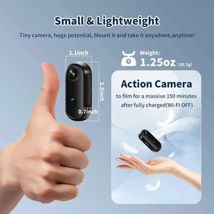 4K HD WiFi Action Camera Magnetic Waterproof Portable Helmet Body Cam Video Recorder for Motorcycle Bicycle Outdoor Sports  Vlo