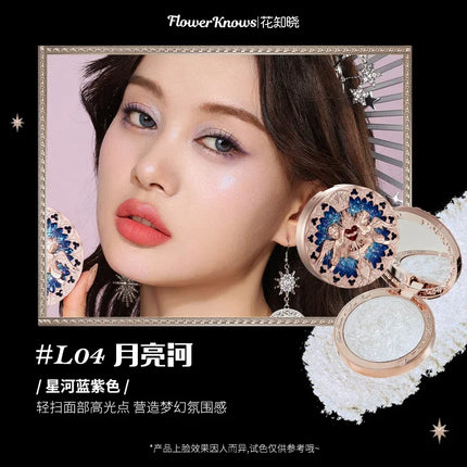 Flower Knows Little Angel Series Cosmetics 4 Color Relief Highlights Matte Shimmer Sense Delicate Contour Palette Makeup