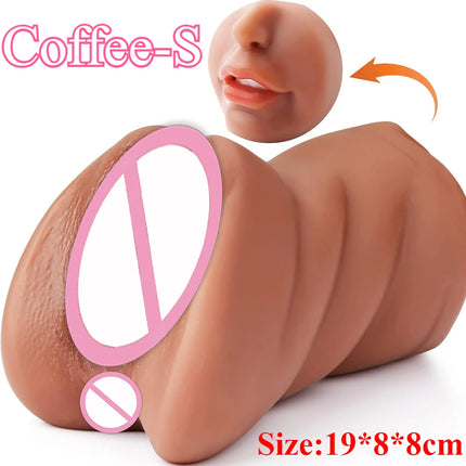 Realistic Vaginal Sex Toys for Men Pocket Pussy Vagina Erotic Oral Sex Artificial Anal Vaginal Male Masturbators Adults Toys 18+